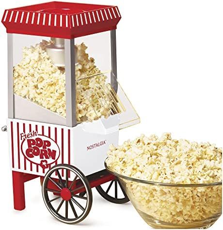 Nostalgia Vintage Table-Top Popcorn Maker, 12 Cups, Hot Air Popcorn Machine with Measuring Cap, O... | Amazon (US)