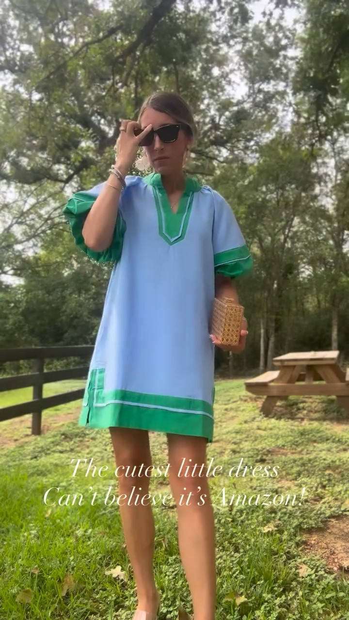 Love this little spring dress from Amazon! TTS wearing size small. Amazon dress, Amazon spring dress, swim coverup, Easter dress, beach dress, resort dress, summer vacation dress, sunglasses, affordable summer outfit. Callie Glass

#LTKSeasonal #LTKmomlife #LTKootd