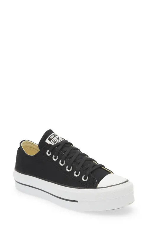 Converse Chuck Taylor® All Star® Low Top Platform Sneaker in Black/White/White at Nordstrom, Size 11 | Nordstrom