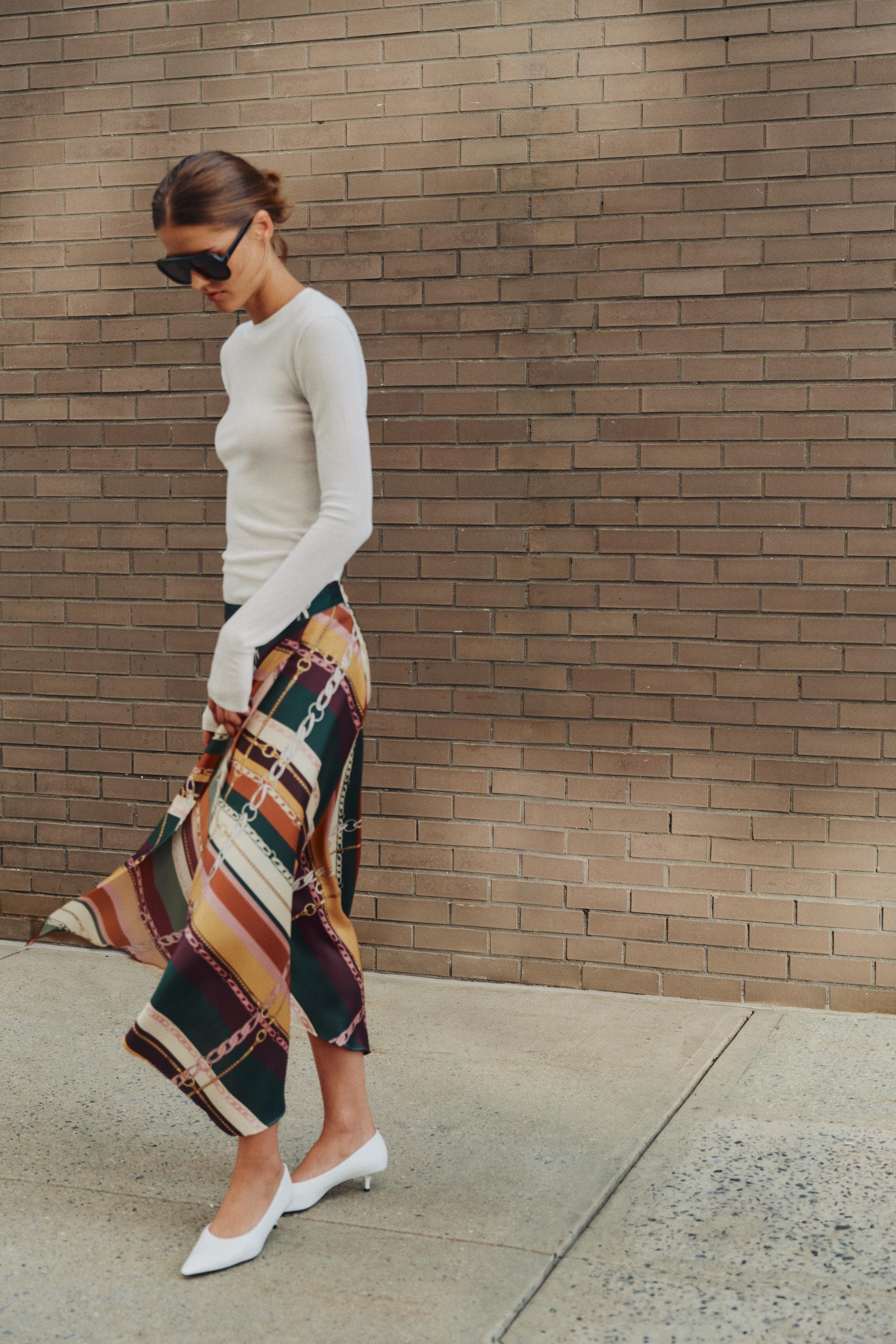 PRINTED ASYMMETRIC SKIRT | Zara US