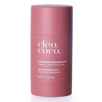 cleo+coco. Natural Charcoal Deodorant For Men and Women - Aluminum Free -Grapefruit Bergamot - 1.7oz | Target