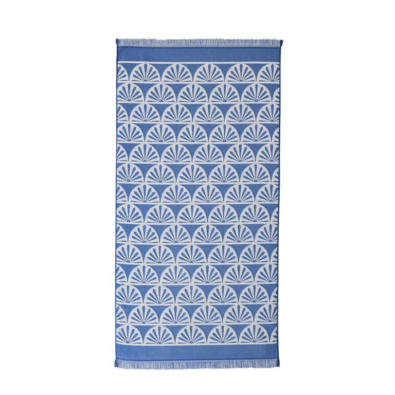 Better Homes & Gardens Oversized Navy Sun Print Cotton Blend Beach Towel, 38" x 72" | Walmart (US)