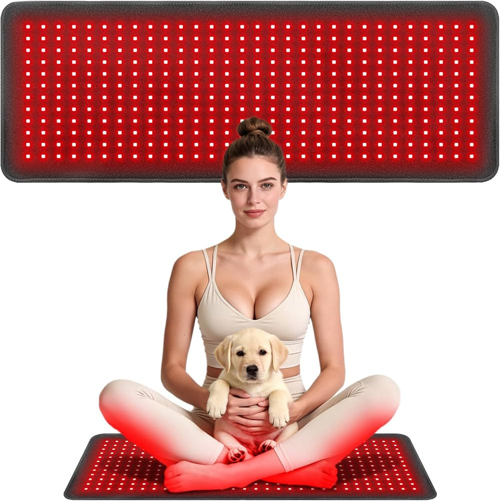 Red Light Therapy Mat for Body, 60W 31.5" x 11.8" 660nm & 850nm 360 LEDs Home Infrared Light Ther... | Amazon (US)