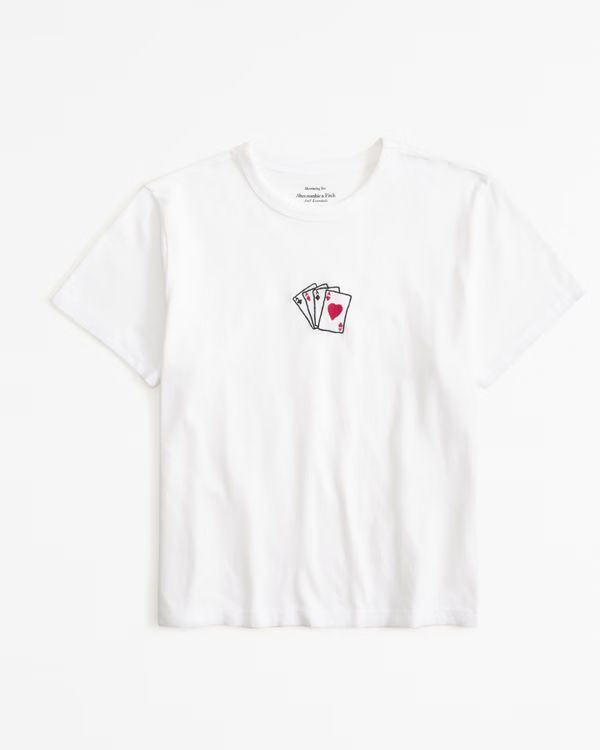 Short-Sleeve Cards Graphic Skimming Tee | Abercrombie & Fitch (US)