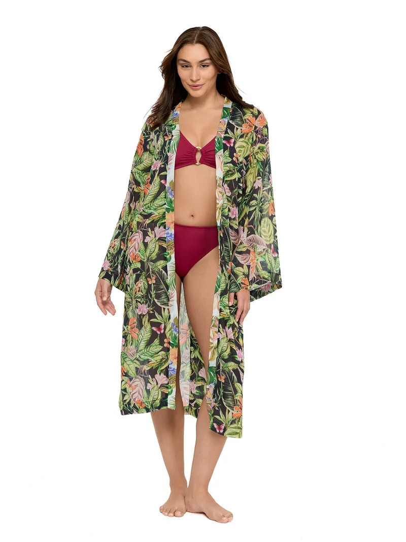 Sofia by Sofia Vergara Women's and Women's Plus Kimono Cover Up, Sizes XS-2X | Walmart (US)