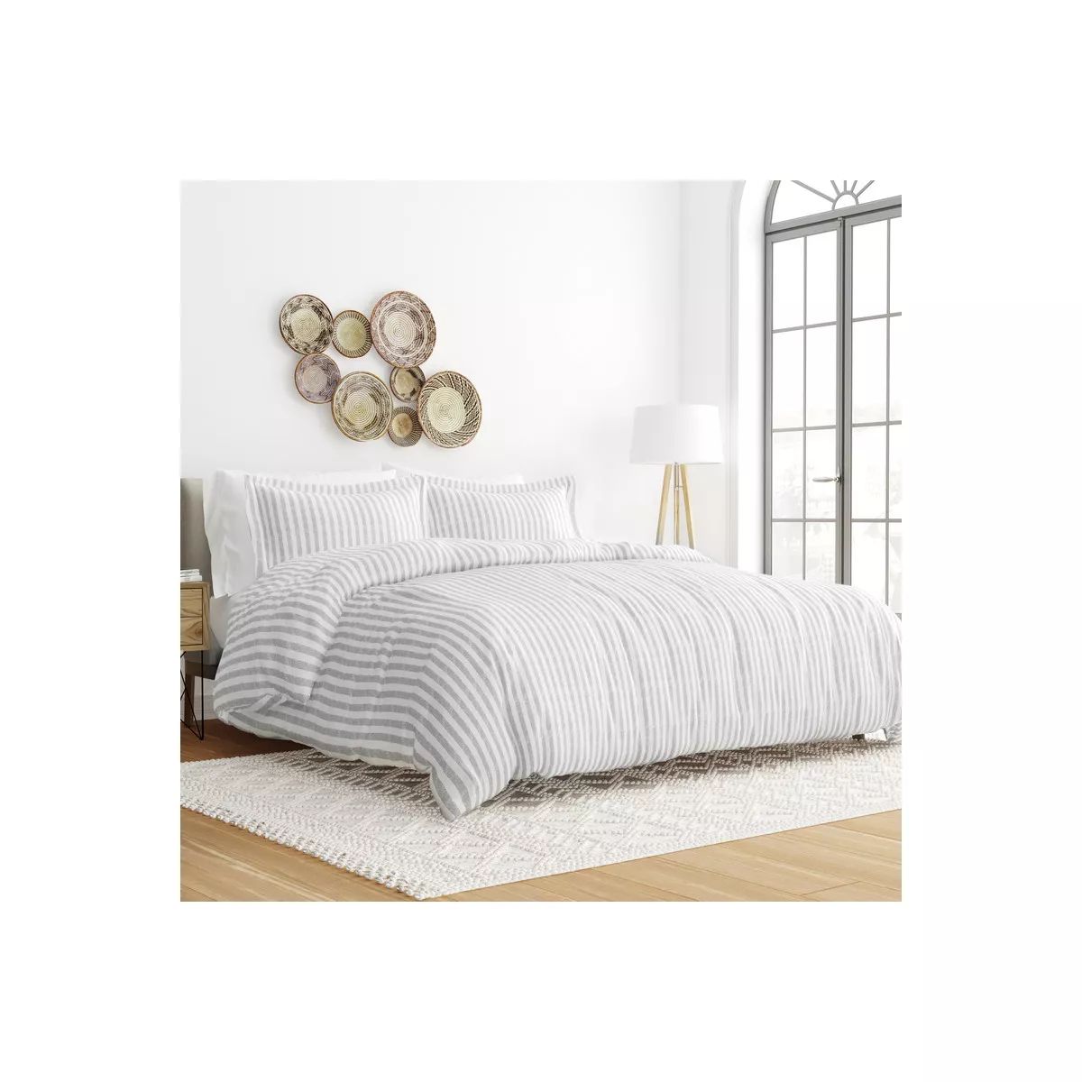 Stripe Pattern Premium Ultra Soft 3PC Duvet Cover & Shams Set, Easy Care - Becky Cameron (Shams I... | Target