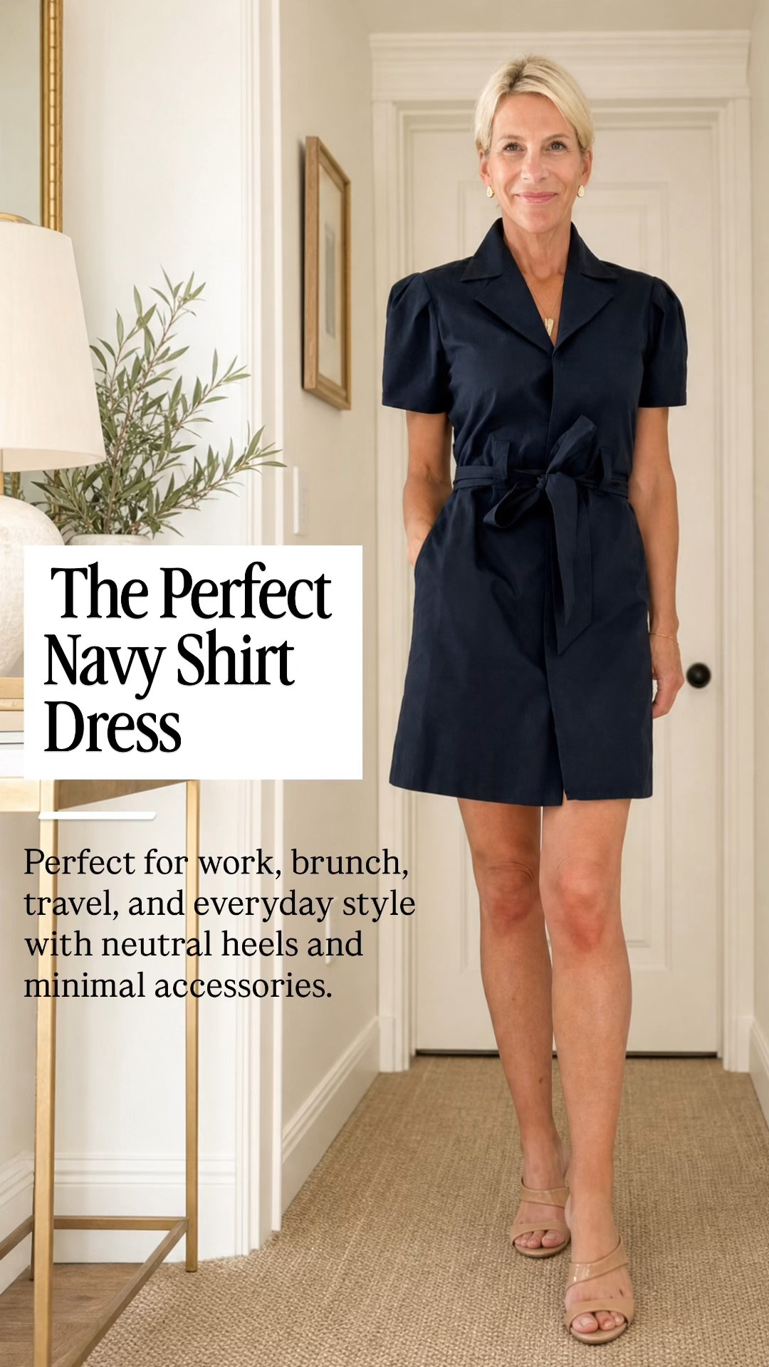 There’s something so effortless about a classic navy shirt dress. It’s one of those wardrobe staples that instantly looks polished with minimal effort. The flattering tie waist defines your shape, while the tailored collar and puff sleeves add just the right amount of structure and femininity.

👩‍💻 LTK PRO TIPS
❤️ Heart = Support my posts ;-)
🔖 Save = Keep this look for your next event.
📋 Lists = Organize your favorite wardrobe staples.
📲 Share = Send this to a friend who loves timeless style.
💬 Comment = Would you style this with flats or heels?

#LTKootd #LTKSeasonal #LTKOver40