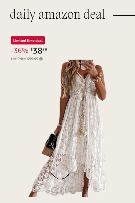 Daily Amazon deal: boho dress 

Amazon deal / Amazon fashion / cupshe / boho / dress / white dress 

#LTKFindsUnder50 #LTKSaleAlert