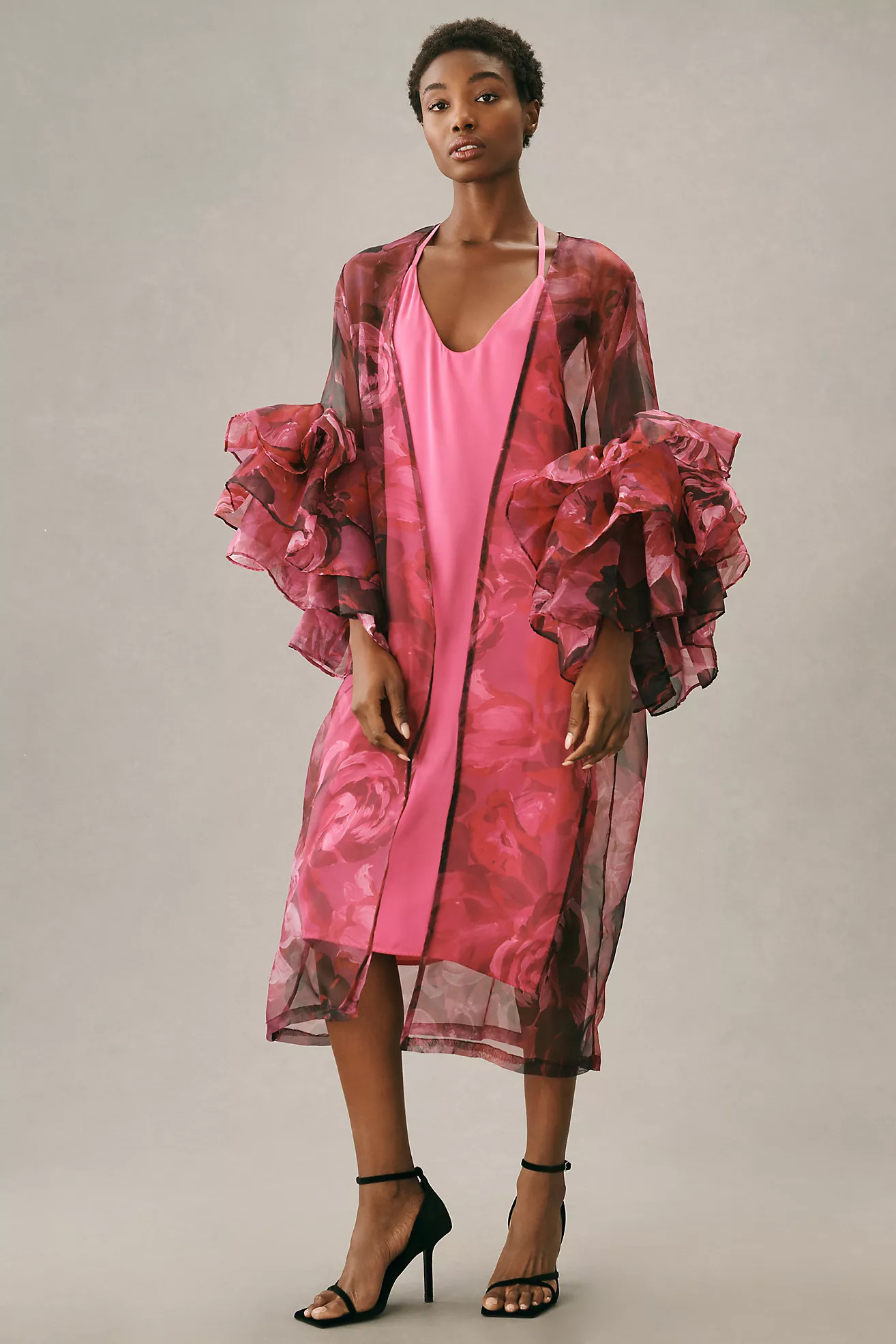 By Anthropologie Sheer Ruffle-Sleeve Kimono | Anthropologie (US)