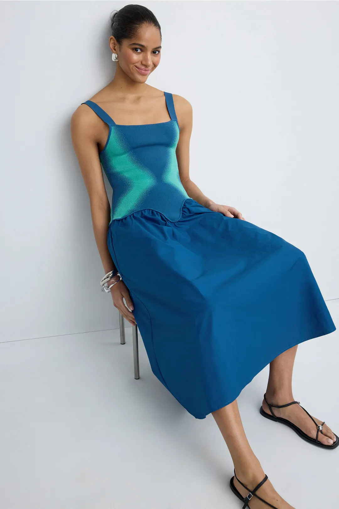 Mushu Mixed Media Tank Dress | Rent the Runway