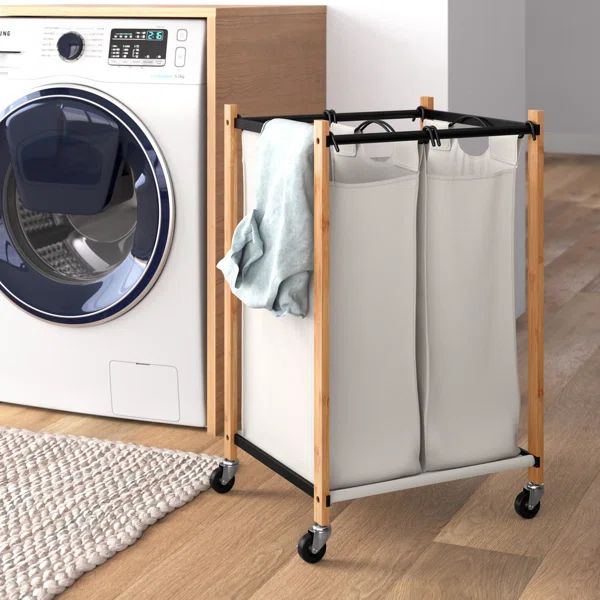 Bamboo Basics 2 Laundry Cart | Wayfair North America