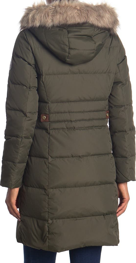 LAUREN RALPH LAUREN Faux Fur Trim Hooded Puffer Jacket | Nordstromrack | Nordstrom Rack