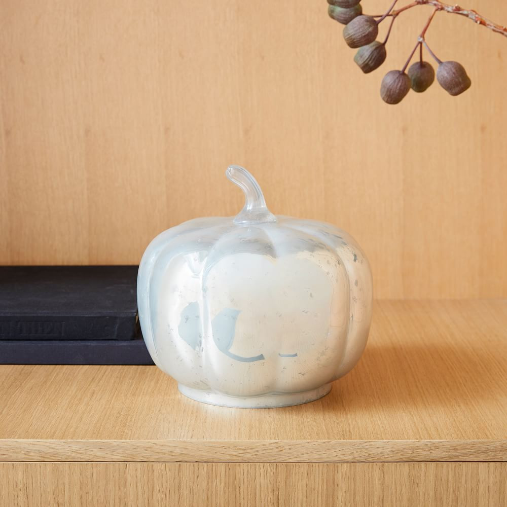 Mercury Glass Silver Pumpkins | West Elm (US)