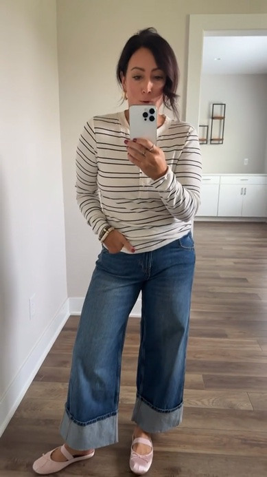 Top shopped top this month! @Walmart   $13 ribbed stretchy henley. A great fall basic - size medium.