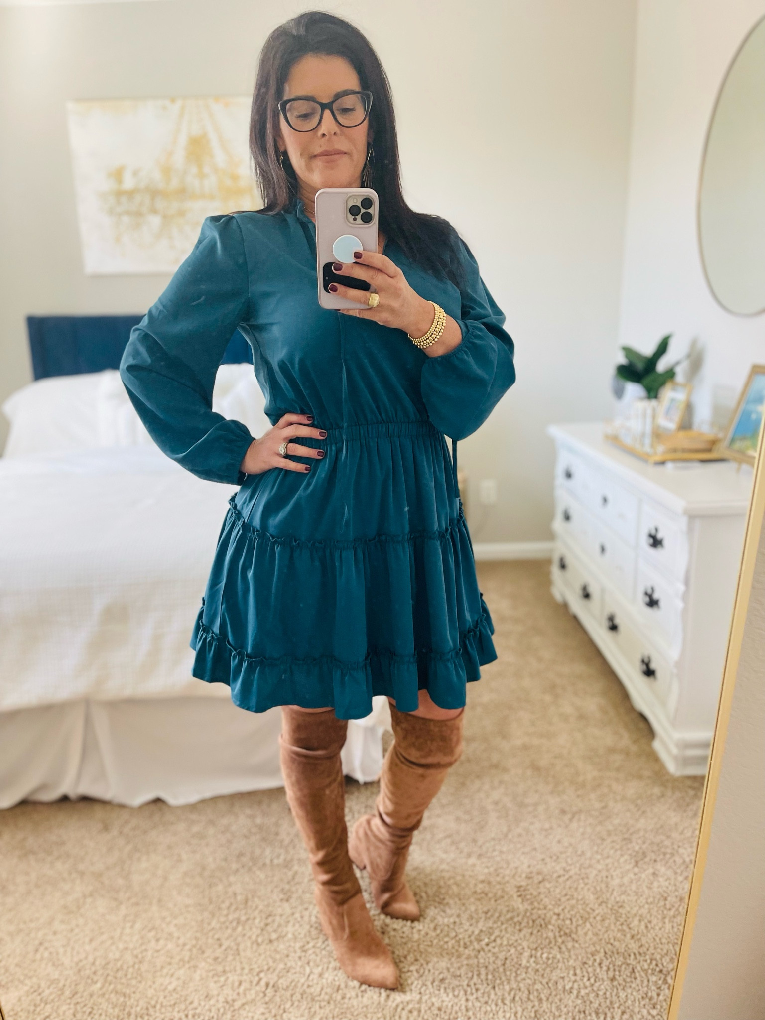Slay the holiday season in this chic Amazon ensemble! From tall knee-high boots to a flowy dress in various colors, it's the perfect blend of style and comfort.  #HolidayFashion #AmazonStyle #TrendyAttire #FestiveOutfit #KneeHighBoots #Midsize #Dress #FashionFinds #HolidayGlam #AmazonFashionista

#LTKmidsize #LTKplussize #LTKstyletip