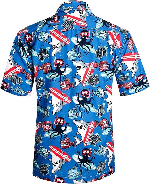 APTRO Men's Casual Hawaiian Shirt 4 Way Stretch Tropical Beach Shirts | Amazon (US)