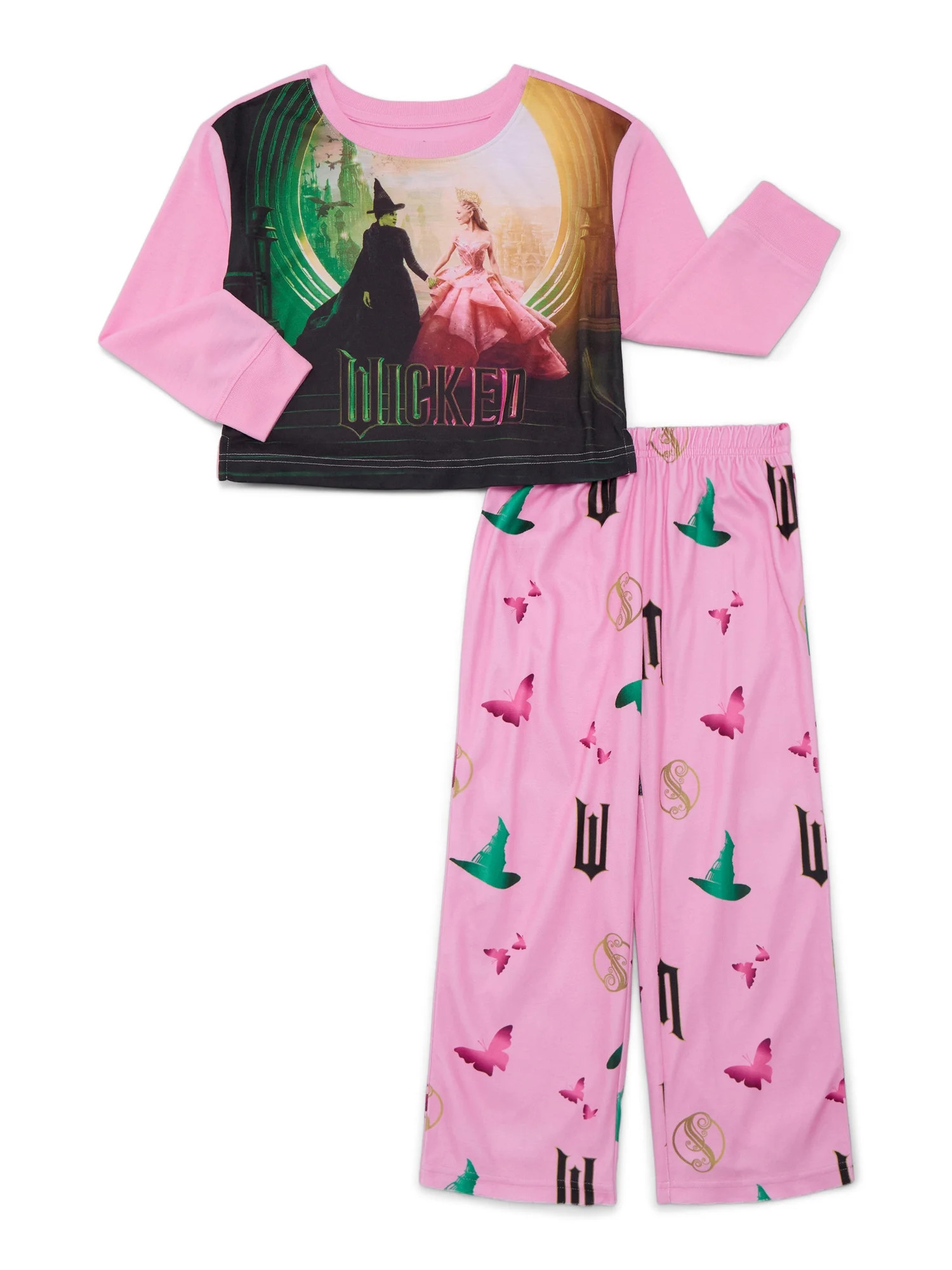 Wicked Girls Long Sleeve Top and Pants Pajama Set, 2-Piece, Sizes 4-12 - Walmart.com | Walmart (US)