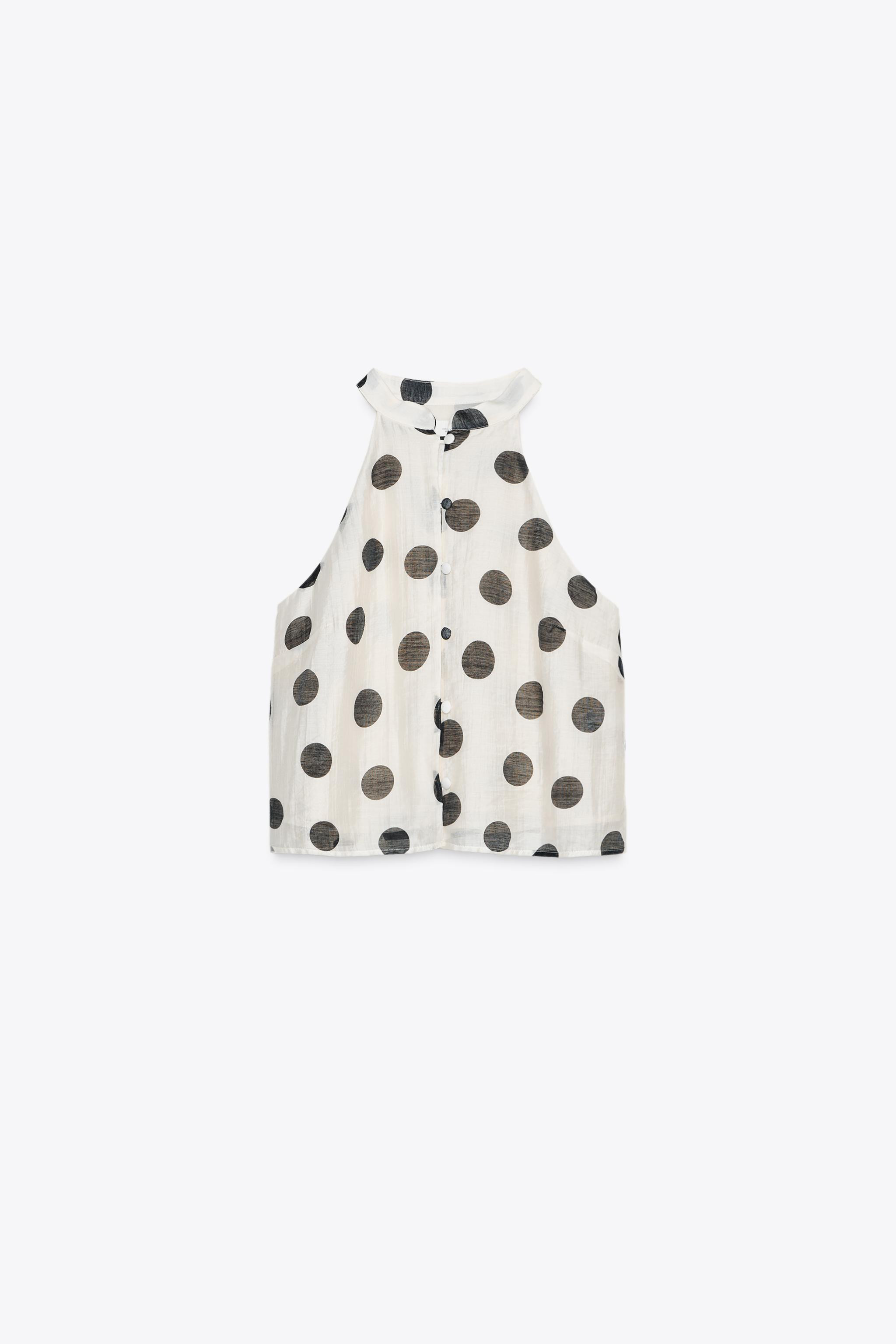 POLKA DOT HALTER TOP | Zara US