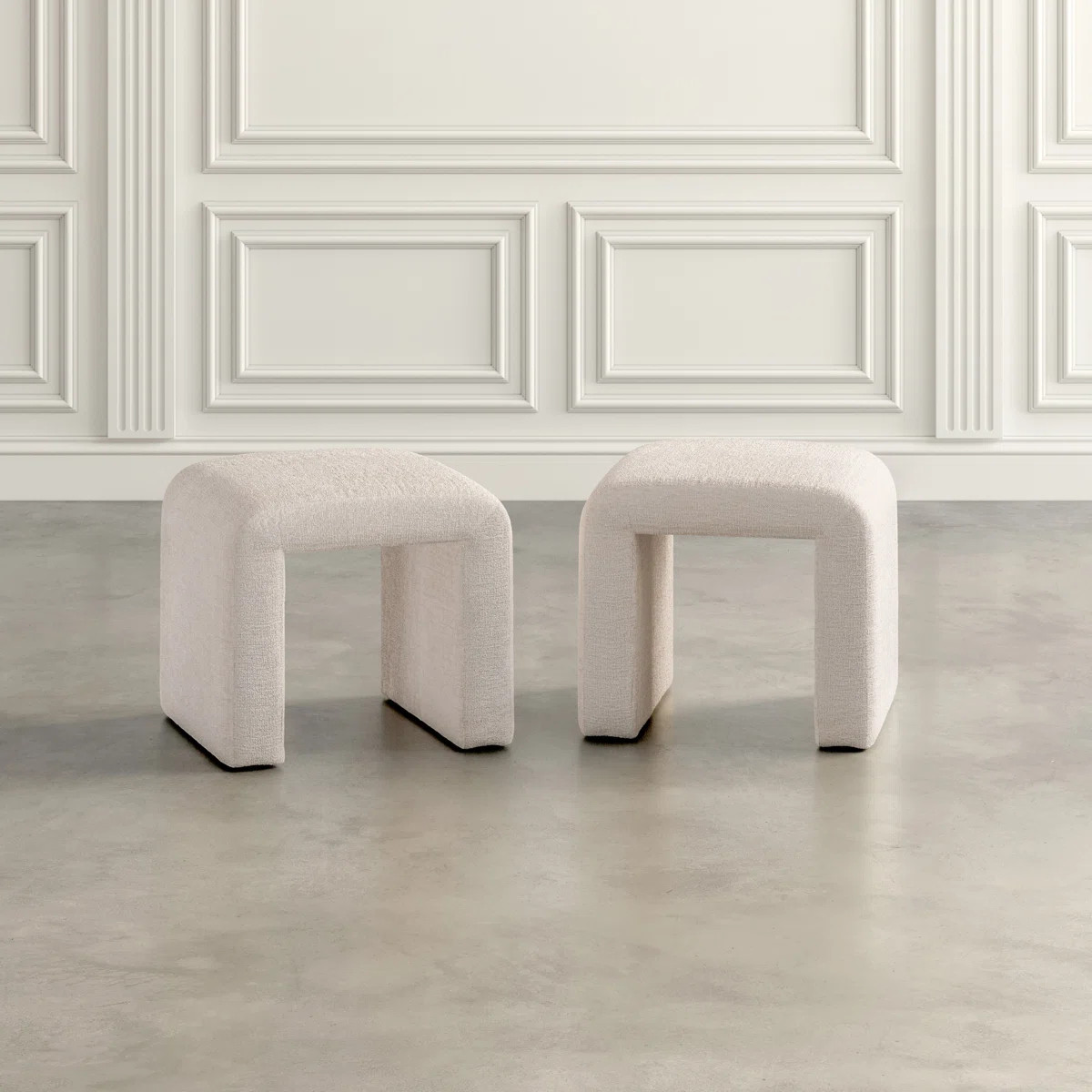 Kennedy 21" W Upholstered Rectangular Ottoman (Set of 2) | Wayfair North America