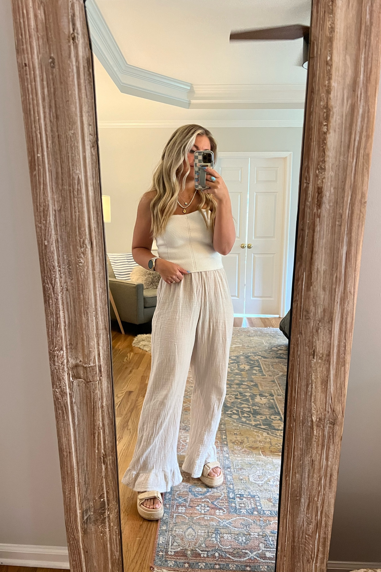 Size up in top. (Wearing a Medium)
Pants are Hello Moon Shop and I’ve linked similar.

#LTKFamily #LTKSummerSales #LTKStyleTip