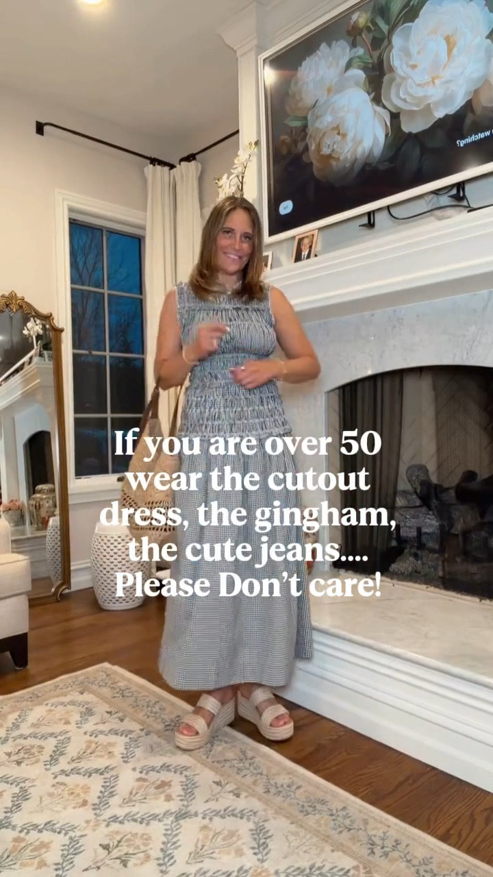 If you’re over 50, this is your reminder to wear the cutout dress, the gingham, the fun jeans… all of it. You don’t have to tone it down or fit into some idea of what you “should” wear. The best outfits are the ones that feel like you, and that kind of confidence shows up in everything. Honestly, that’s what makes a look stand out the most.

#LTKSeasonal #LTKOver40 #LTKMidsize