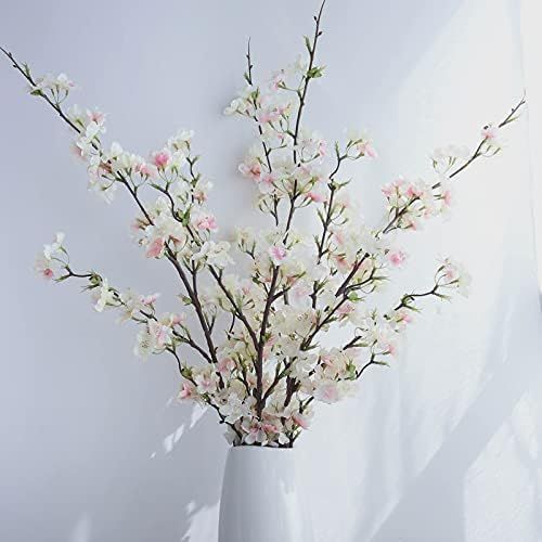 YIBELAAT Tall Flower Arrangements Fake Cherry Blossom Decor Tree Stems, Silk Arrangement for Wedding | Amazon (US)