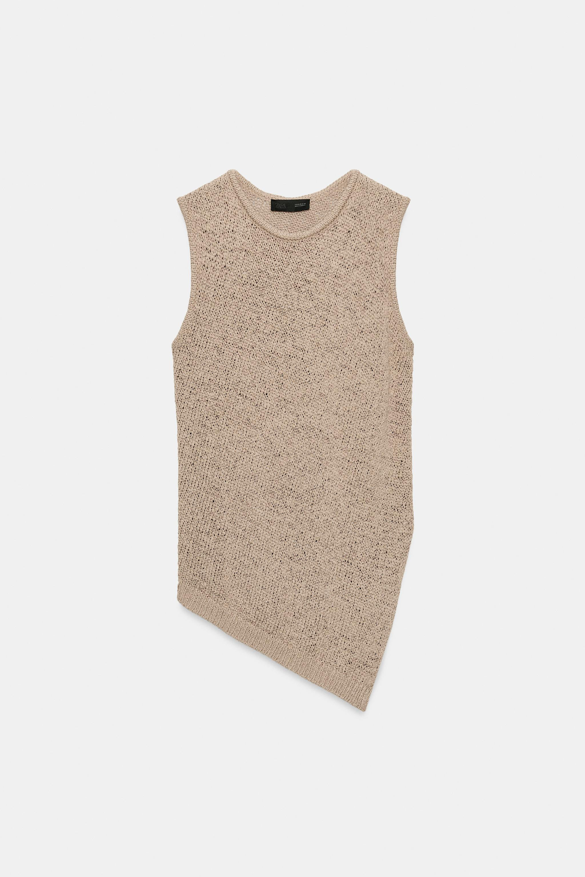 ASYMMETRIC KNIT TOP | Zara UK