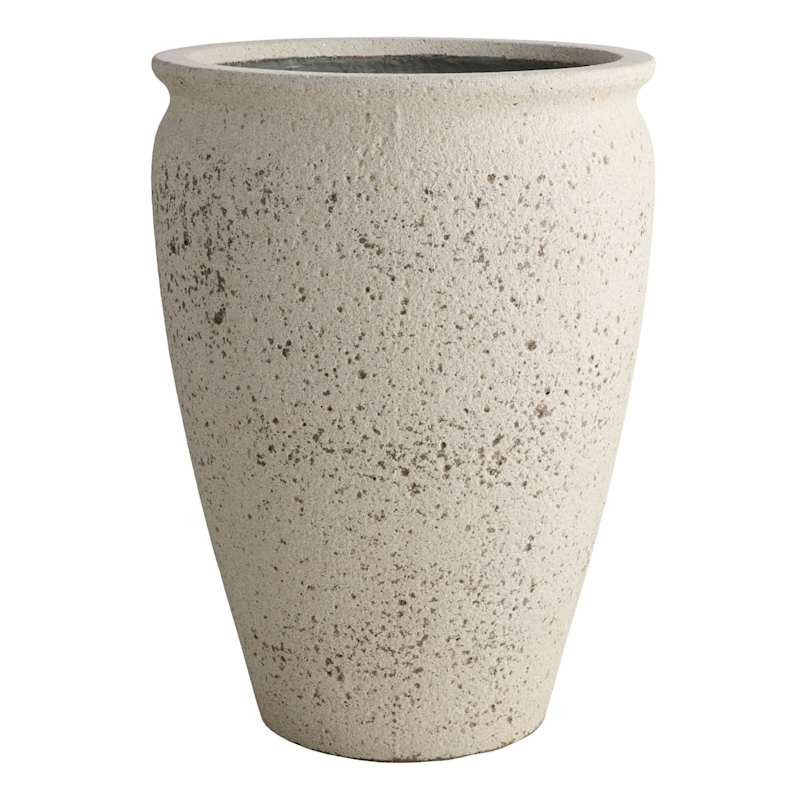 Kennedy White Tall Planter, Large | At Home