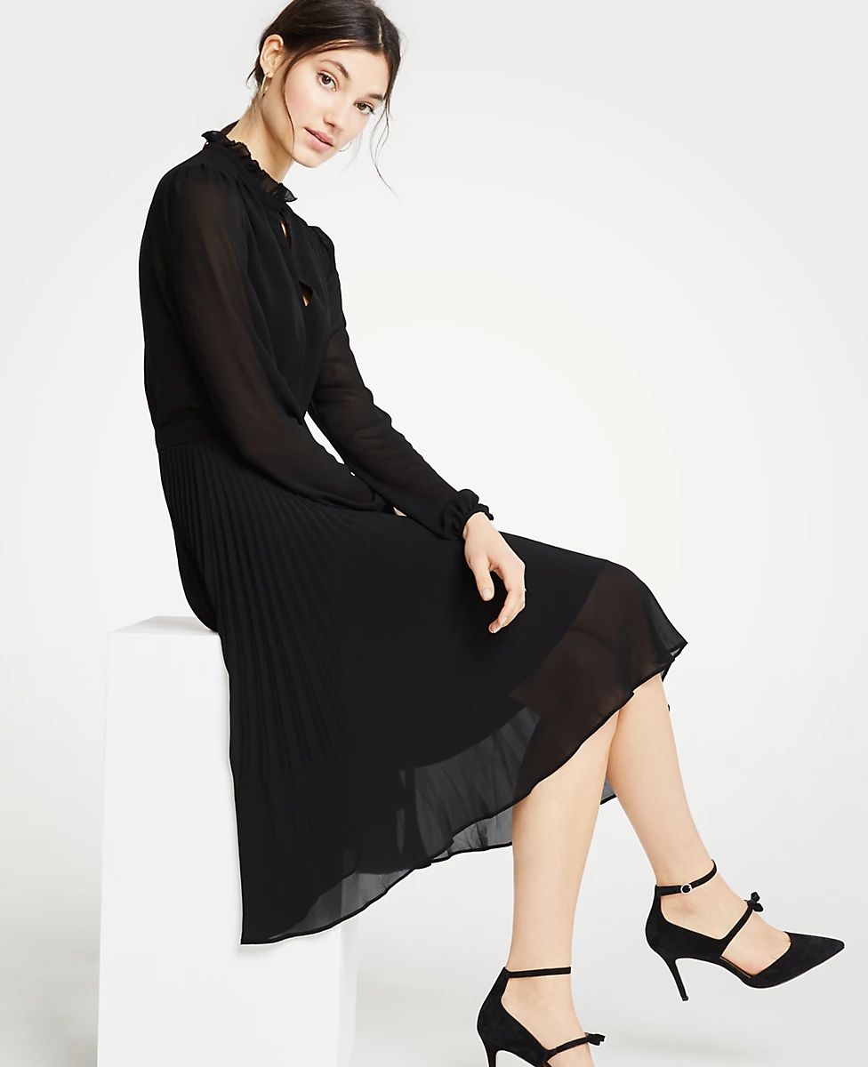 Pleated Flare Dress | Ann Taylor (US)