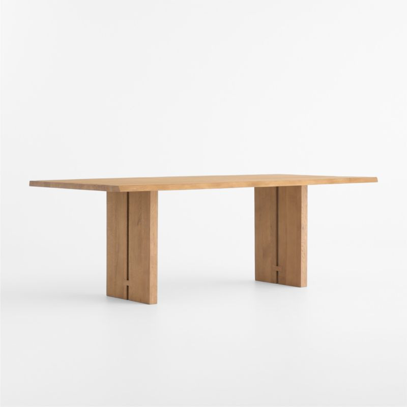 Dakota 85"" Solid Oak Wood Dining Table | Crate & Barrel