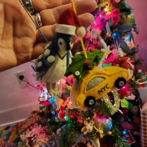 Holiday Taxi Ornament, Hand Felted NYC Yellow Cab Ornament, Handmade New York City Christmas Char... | Etsy (US)