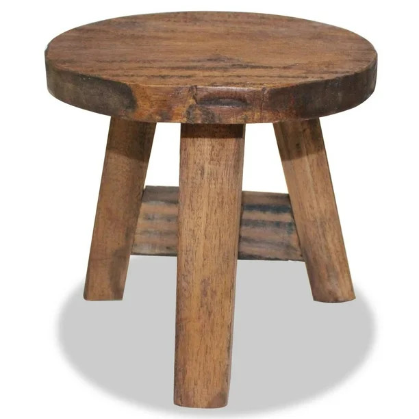 Stool Solid Reclaimed Wood - Walmart.com | Walmart (US)