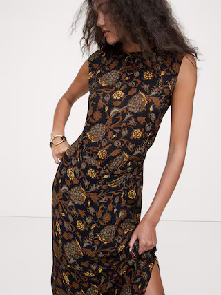 Low-Back Midi Dress | Banana Republic (US)