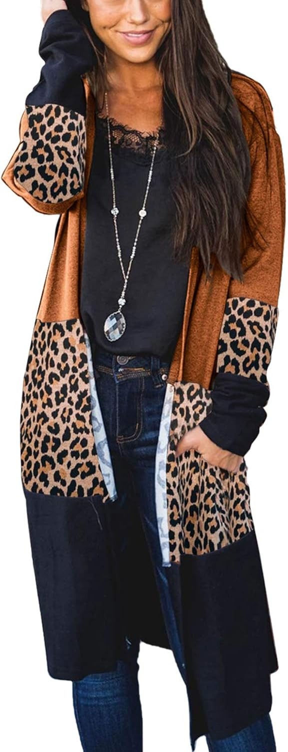 Chase Secret Womens Long Sleeve Print Lightweight Casual Cardigans Outwear Coats | Amazon (US)