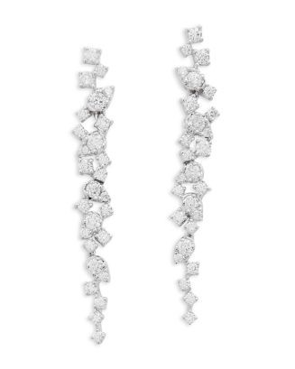 Bloomingdale's Fine Collection Diamond Scatter Drop Earrings in 14K White Gold, 0.95 tcw   | Bloo... | Bloomingdale's (US)