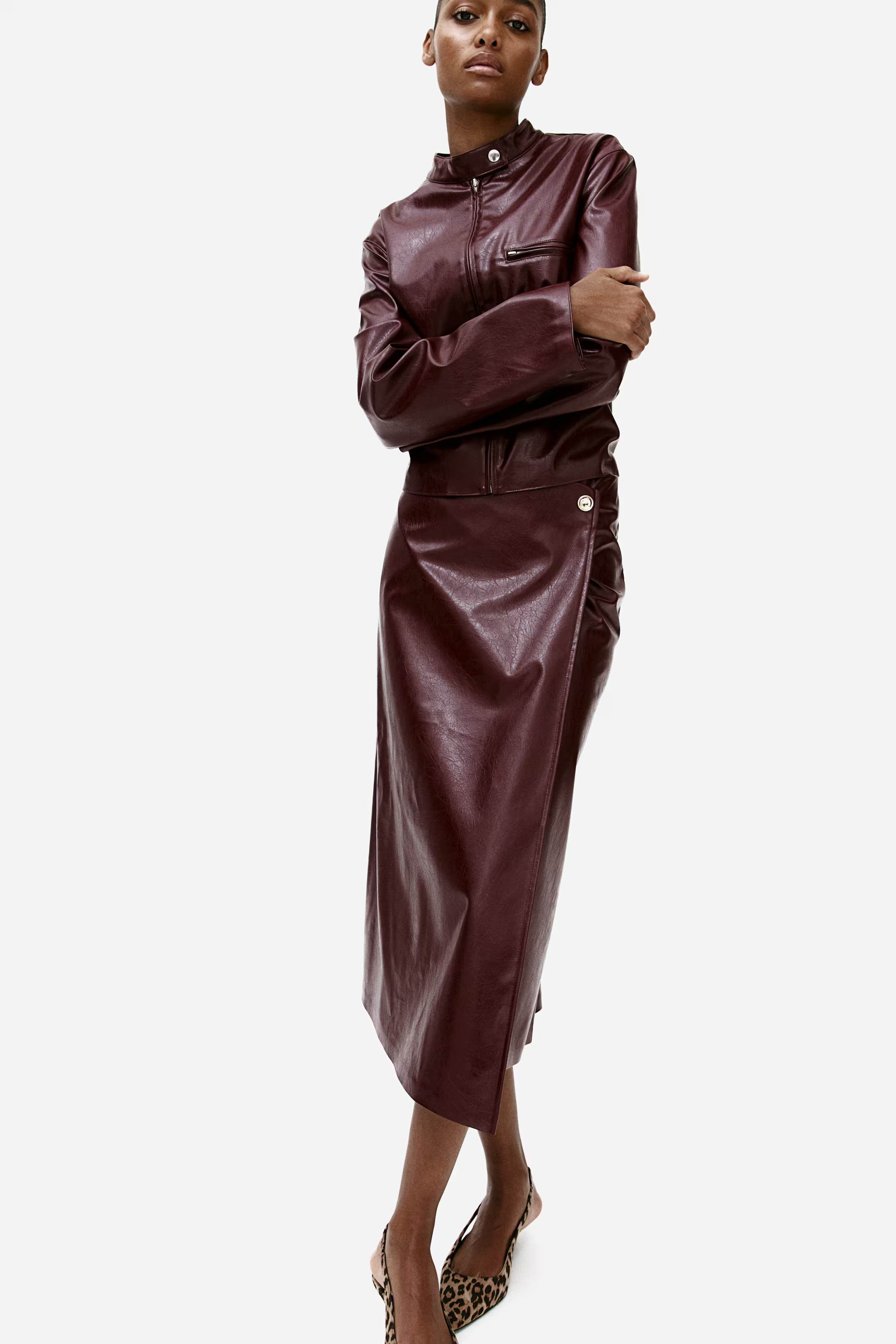 Overslagrok met coating | H&M (DE, AT, CH, NL, FI)