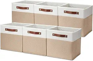 DULLEMELO Fabric Cube Storage Bins for Office,Cube Bins for Baby,Bedroom,Shelf,Collapsible Storag... | Amazon (US)