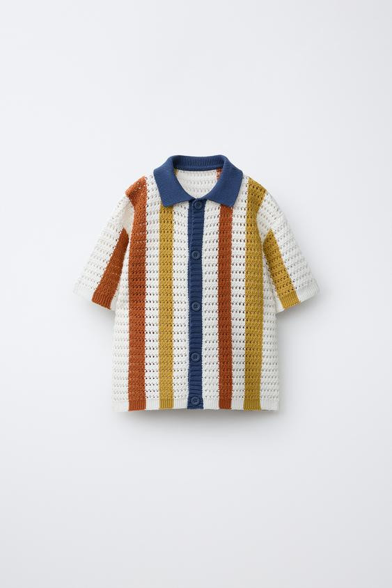 STRIPED KNIT SHIRT | Zara US