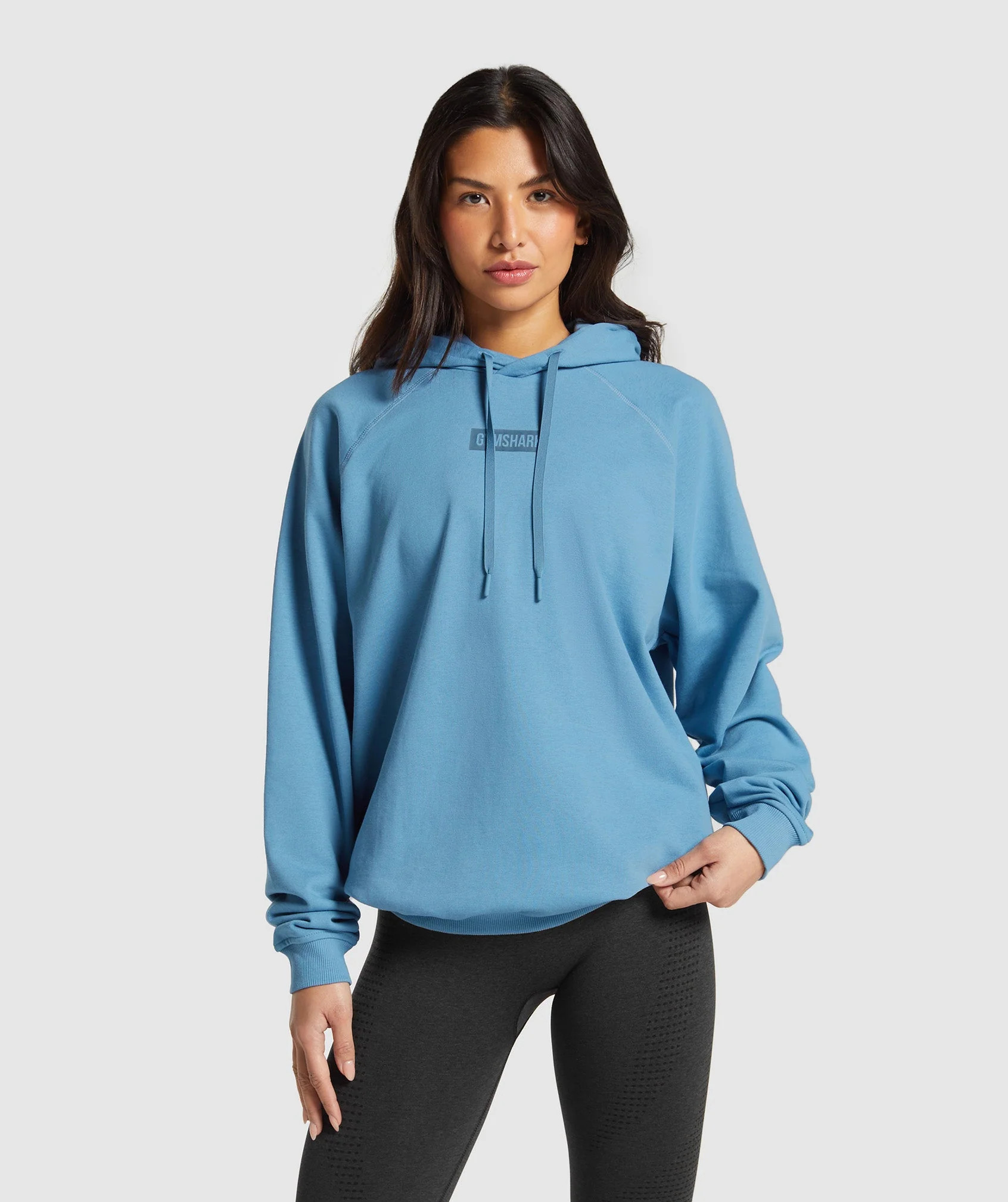 Gymshark Block Oversized Hoodie - Classic Blue | Gymshark US