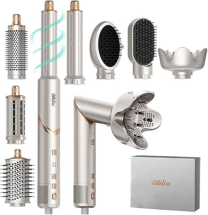 UKLISS 8-in-1 Air Styler & Blow Dryer Brush with Diffuser | Amazon (US)