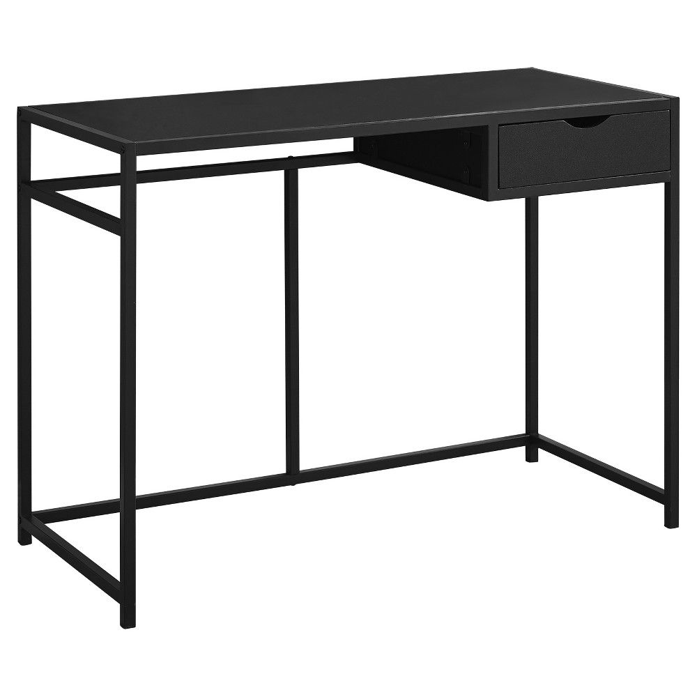 Wood and Metal Writing Desk with Drawers Black - EveryRoom | Target