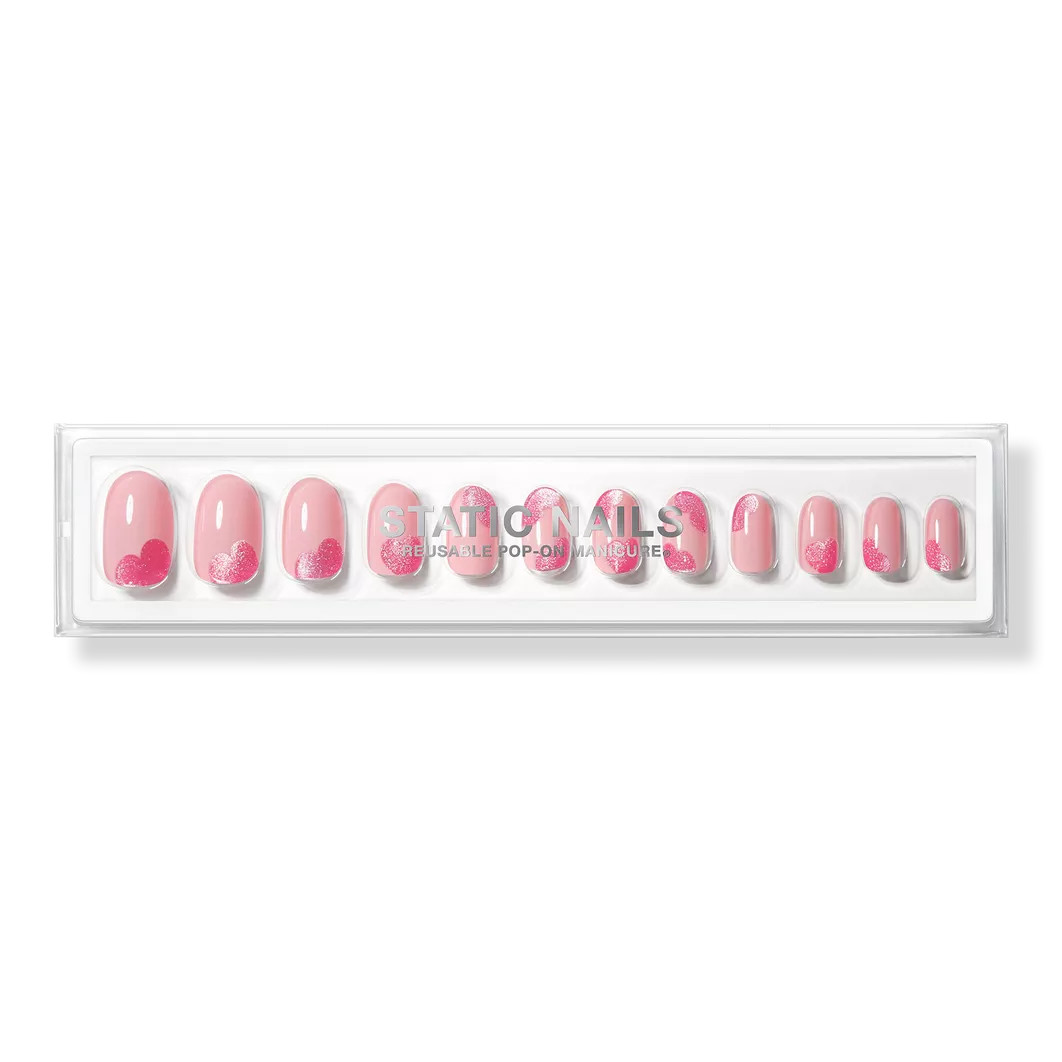 Velvet Hearts Round Reusable Pop-On Manicures | Ulta