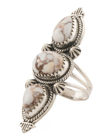 Made In India Sterling Silver Wild Horse Magnasite Ring | TJ Maxx