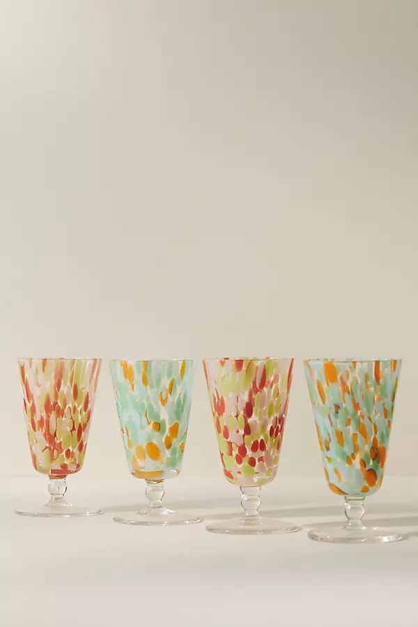 Float Wine Glasses, Set of 4 By Anthropologie in Assorted Size S/4 white wine | Anthropologie (US)