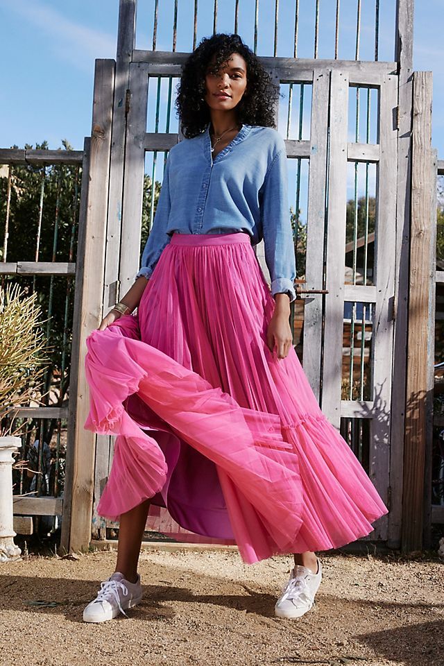 Angelina Tulle Maxi Skirt | Anthropologie (US)