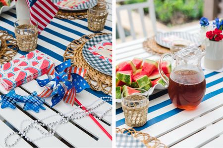So many fun options for a Fourth of July table setting! More on dosaygive.com

#LTKFind #LTKSeasonal #LTKhome