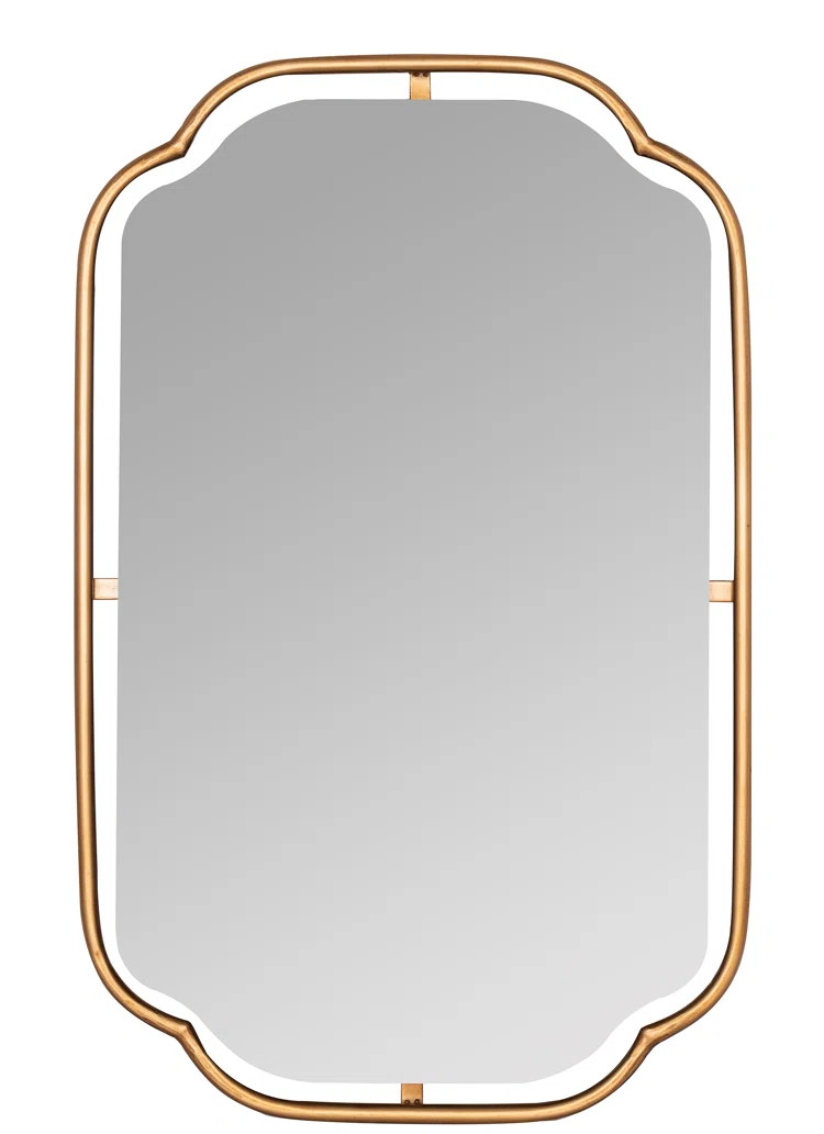Desiree Asymmetrical Metal Wall Mirror | Wayfair North America