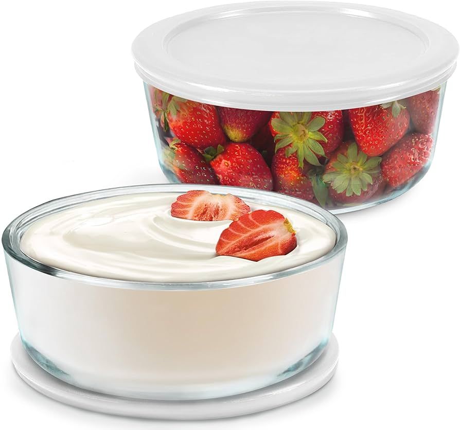 Ultimate Yogurt Containers 2 Pack - Make More Yogurt with 1-Quart Glass Containers (4 Cup) - Perf... | Amazon (US)