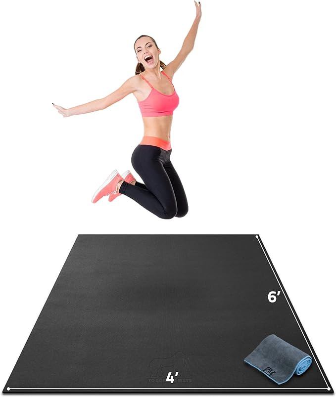 Gorilla Mats Premium Large Exercise Mat – 6' x 4' x 1/4" Ultra Durable, Non-Slip, Workout Mat f... | Amazon (US)