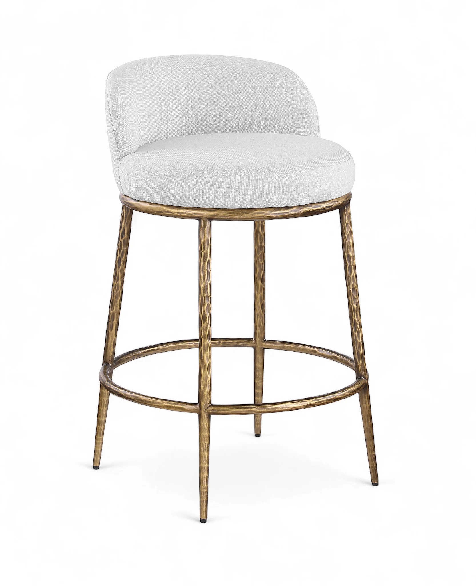 Hessle Linen Textured Performance Fabric Upholstered Counter Stool | Wayfair North America
